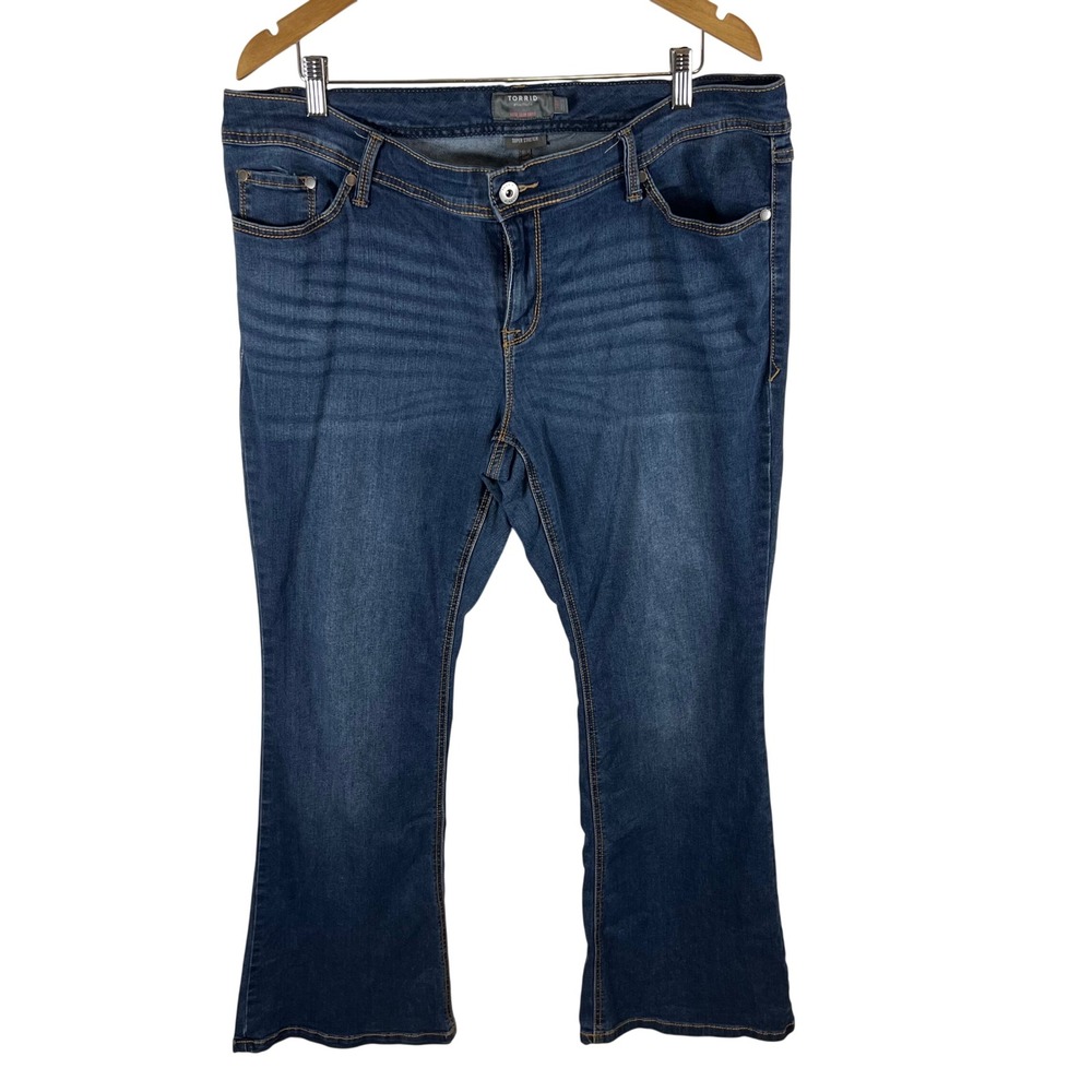 Torrid Luxe Slim Boot Jeans Womens 16R Dark Wash Super Stretch Denim‎ Blue